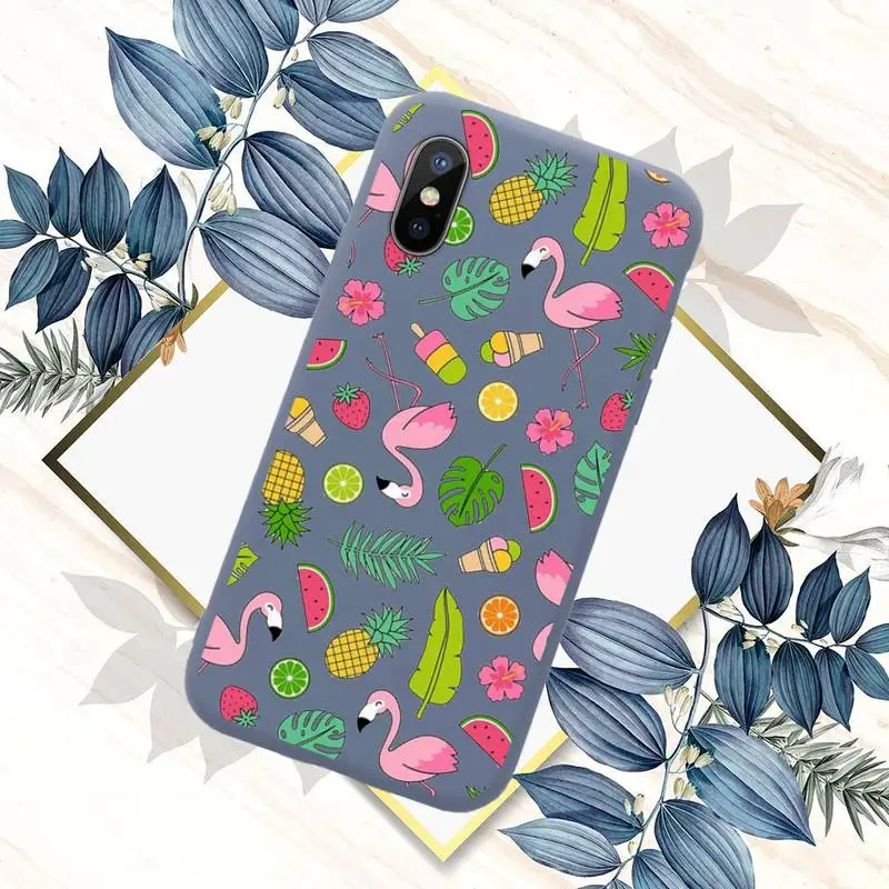 

Pink flamingo Phone Case Candy Color for iPhone 11 12 mini pro XS MAX 8 7 6 6S Plus X SE 2020 XR