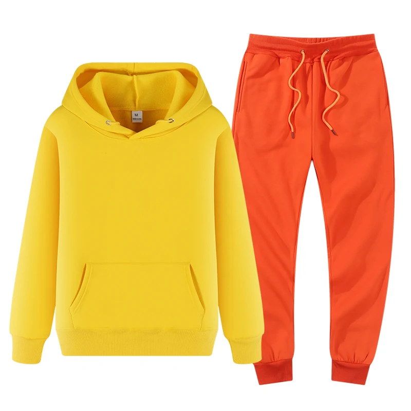 Мужской зимний флисовый спортивный костюм свитшот Повседневная Толстовка