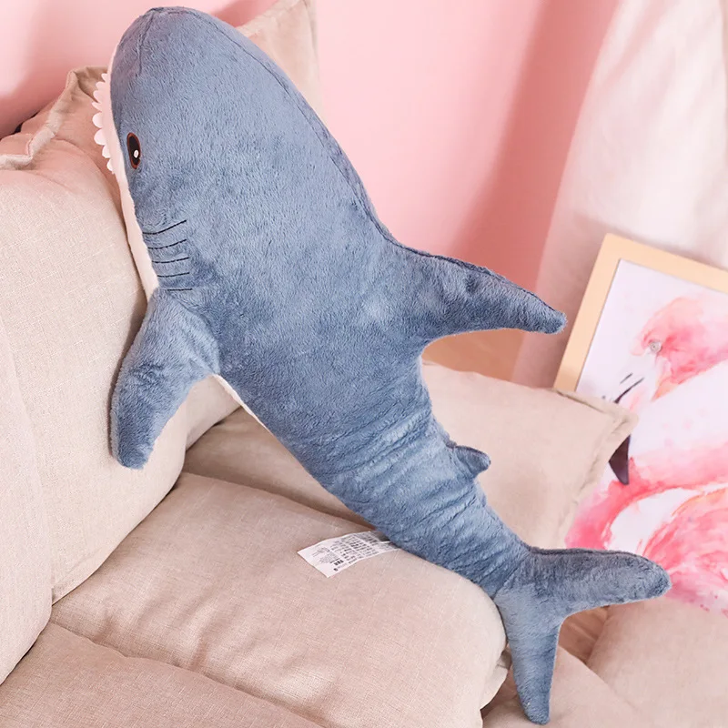 

Big size shark Plush doll Large pillow soft Stuffed Cushion fish Marine life Pendant appease baby Sleeping toy kids Child gift