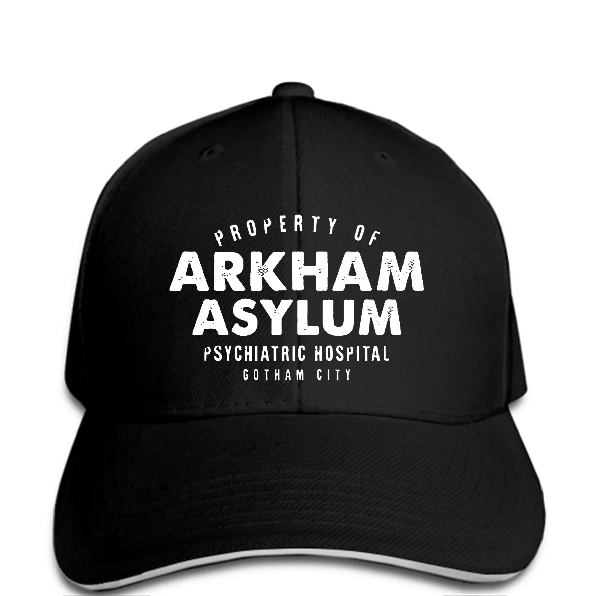Мужская бейсболка Arkham Asylum T свойство Sychiatric Hospital Gotham City Премиум шляпа tsnapback для