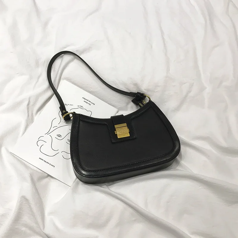 

Retro ladies underarm bag new net red luxury PU small shoulder bag buckle zipper handbag mobile phone coin purse mini female bag