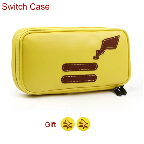 YX07008 with 2gift Водонепроницаемый полиуретановый кошелек для хранения для Nintendo Switch NS консольные сумки для переноски Nintendo Switch Pikachus игровые аксессуары - Цвет: YX07008 with 2gift