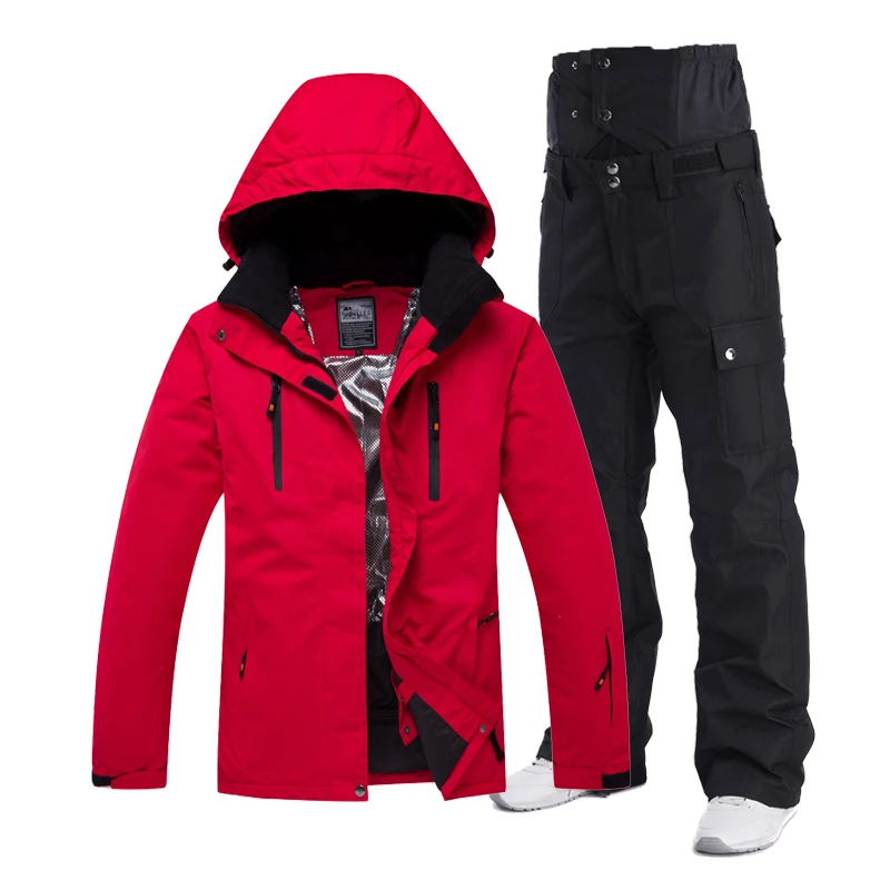 Лыжные костюмы для мужчин и женщин ветрозащитная водонепроницаемая теплая