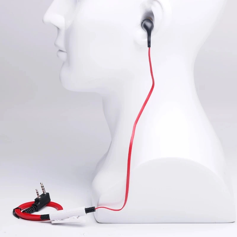 2021 Hot 2 Pin Noodle Style Earbud Headphone K Plug Earpiece Headset For Baofeng Uv-5R Bf-888S Uv5R Two Way Radio Dropshipping
