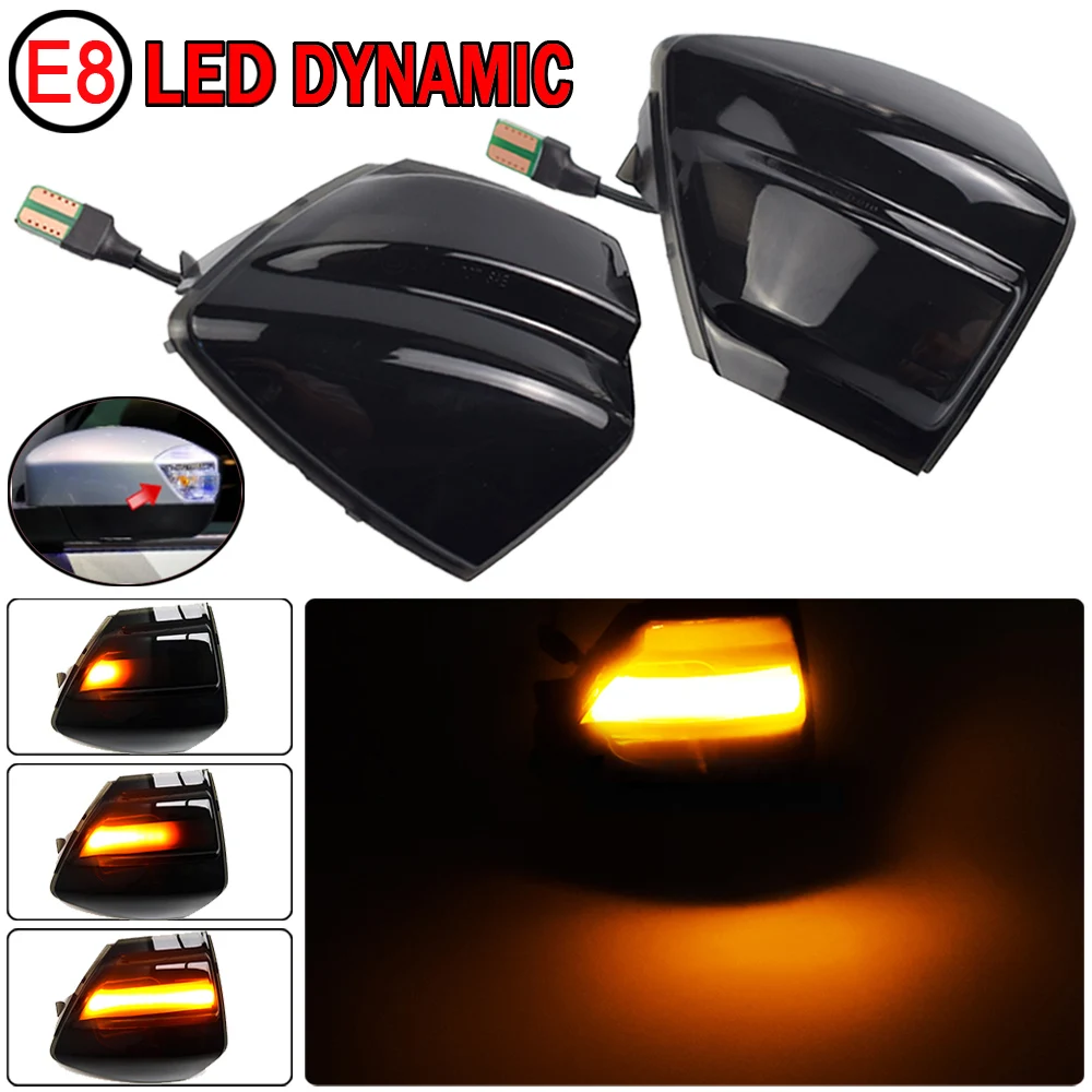 

2pcs Dynamic Turn Signal Led Rearview Mirror Indicator Light For Ford S-Max 2007-2014 Kuga C394 08-2012 C-MAX