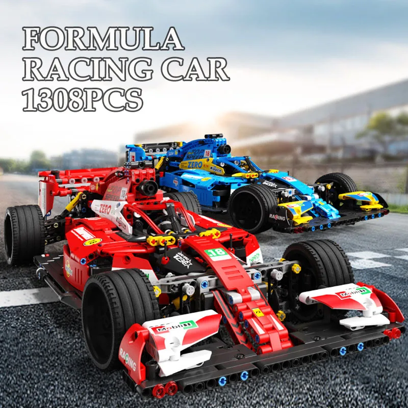 

Technical Series 1308Pcs Formula 1 Racing Car Model Building Blocks City Racer Famous Speed Vehicle Bricks Toys Boys Adult Gifts
