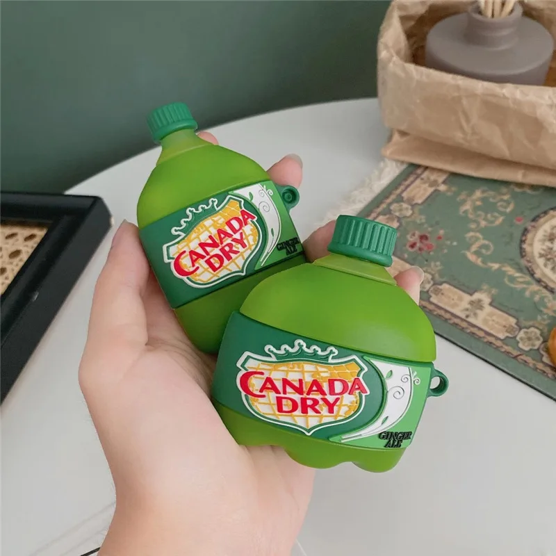 

Canada Ginger Soda Drink For AirPods pro 3 Case Bluetooth Earphone Case for Airpods 1/2 3D Accessorie Protective Cover Coque
