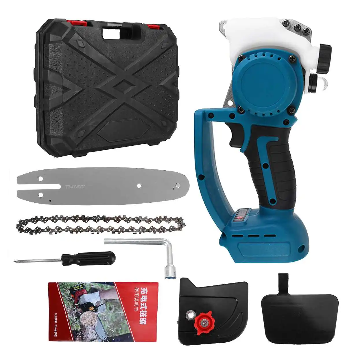 

1200W 8 Inch Electric Chain Saw Brushless Motor Power Tools Cordless Chainsaw Garden Woodwork Power Blade For Makita 18V Battery