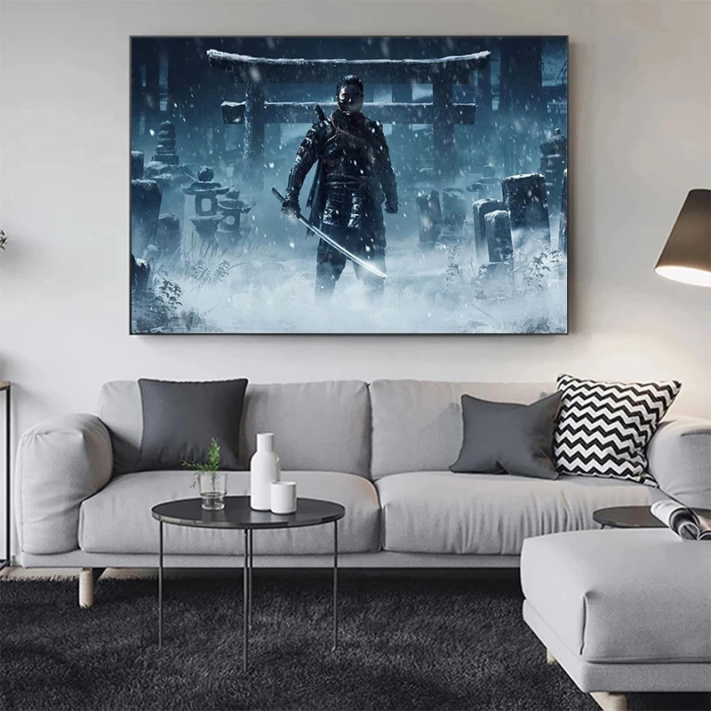 Картина на холсте призрак цушимы в японском стиле