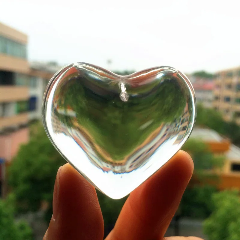 (Свободное кольцо) 42 мм подвеска в форме сердца из волшебного стекла-завес детали