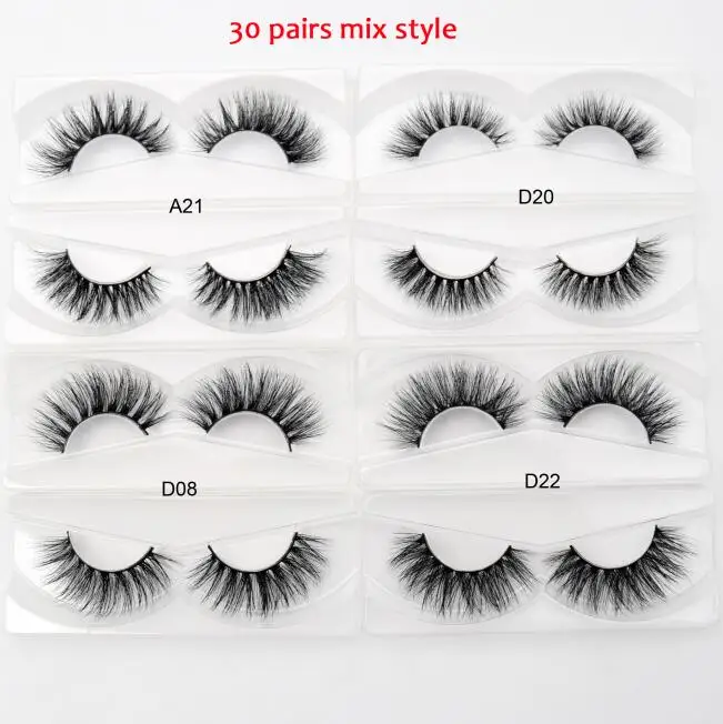 30 pairs mix 30 пар/упак. Visofree ресницы 3D норковые ресницы накладные ресницы ручной работы Премиум норковые волосы мульти-использование накладные макияж ресниц - Цвет: 30 pairs mix