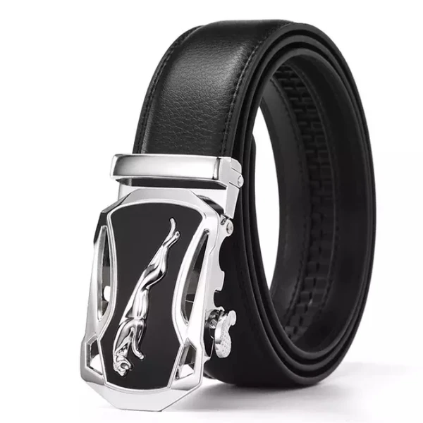 Кожаный ремень для мужчин автоматическая металлическая пряжка высокое качество