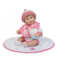 17 inch reborn baby doll girl handmade realistic newborn vinyl silicone gift children toy girl toy children toy dolls diy toy
