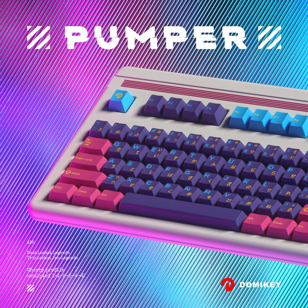 Domikey Pumper Cyber Punk Cherry Profile abs doubleshot колпачок для ключей фотопокера 87 104 xd64 xd68 xd84 BM60 BM65