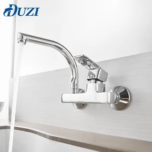 gourmet kitchen faucets wall mounted water cold hot 2 in 1 bide taps 360 degree rotation filter chrome single handle free global shipping
