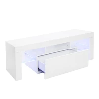 two colors 130 x 35 x 45cm elegant household decoration led tv cabinet side table with single drawer