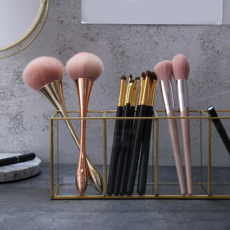 Роскошная прозрачная стеклянная коробка для макияжа косметическая хранения