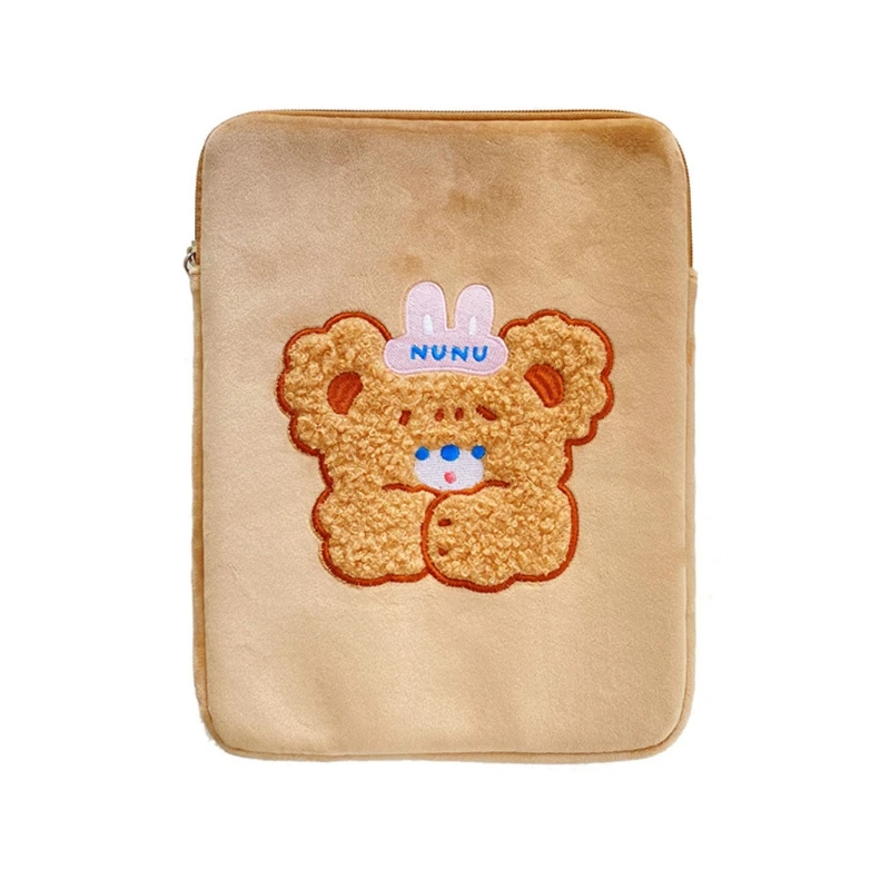 

066F Portable Cartoon Embroidery Pattern Laptop Sleeve Case Bag Pouch Cover for 11in 10.5in 9.7in Tablet