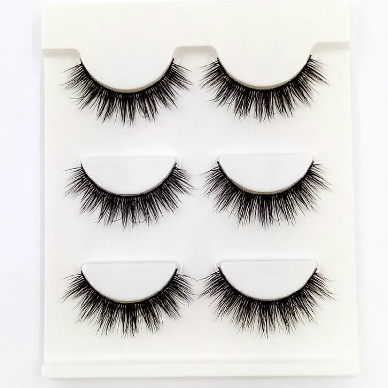 Накладные ресницы ручной работы 3 пары толстый объемный макияж инструменты для