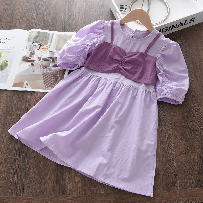 Повседневное платье принцессы для девочек модель 2021 года модное летнее