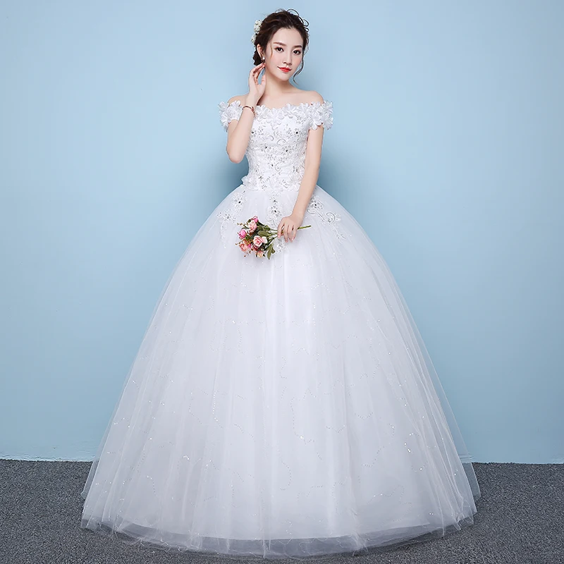 

2021 New Wedding Dresses Strapless Appliques Pearls Lace Fashion Wholesale Cheap Simple Bride Dress Vestidos De Novia