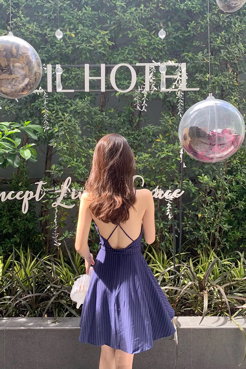 

2021 new Sanya, Hainan Balinese suspender backless small beach skirt seaside holiday dress short