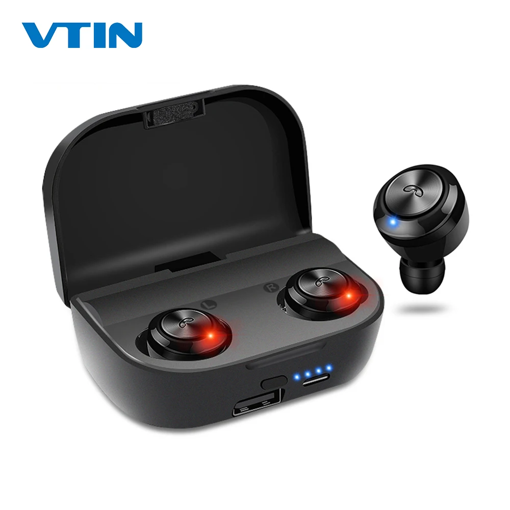VTIN XV373 беспроводные наушники Bluetooth 5 0 TWS с 1500 мА/ч чехол для зарядки Powerbank функция