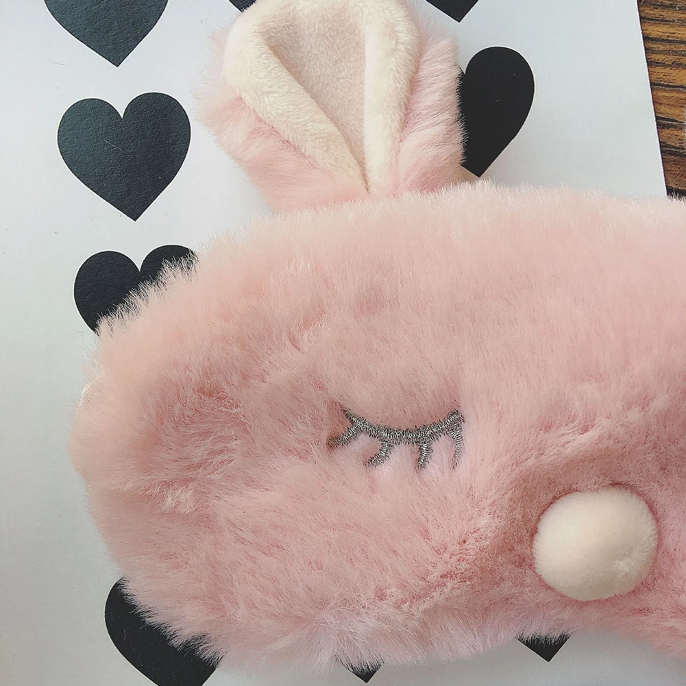 Милый чехол для глаз с животными Спящая маска кролик коала мультяшный ворс тени