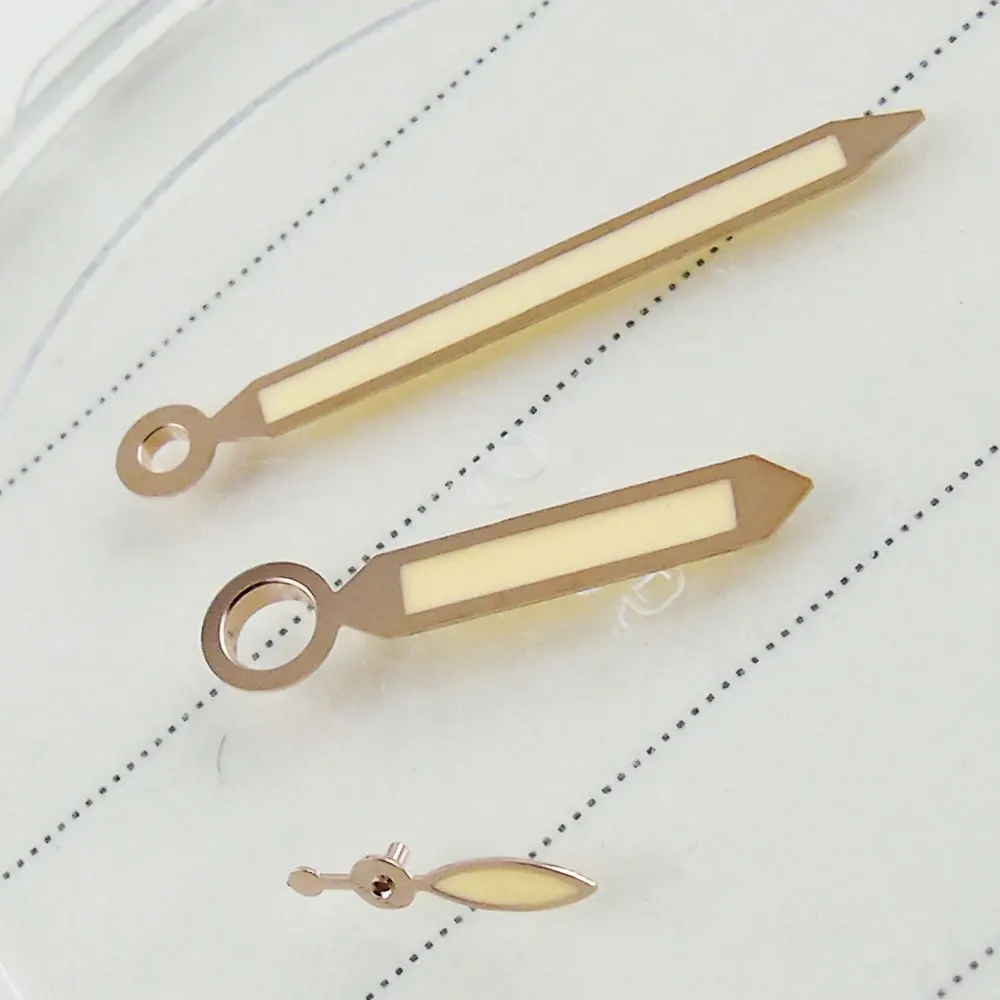 

High quality stainless steel rose golden plated watch hands fit for eta 6497 6498 hand winding movement