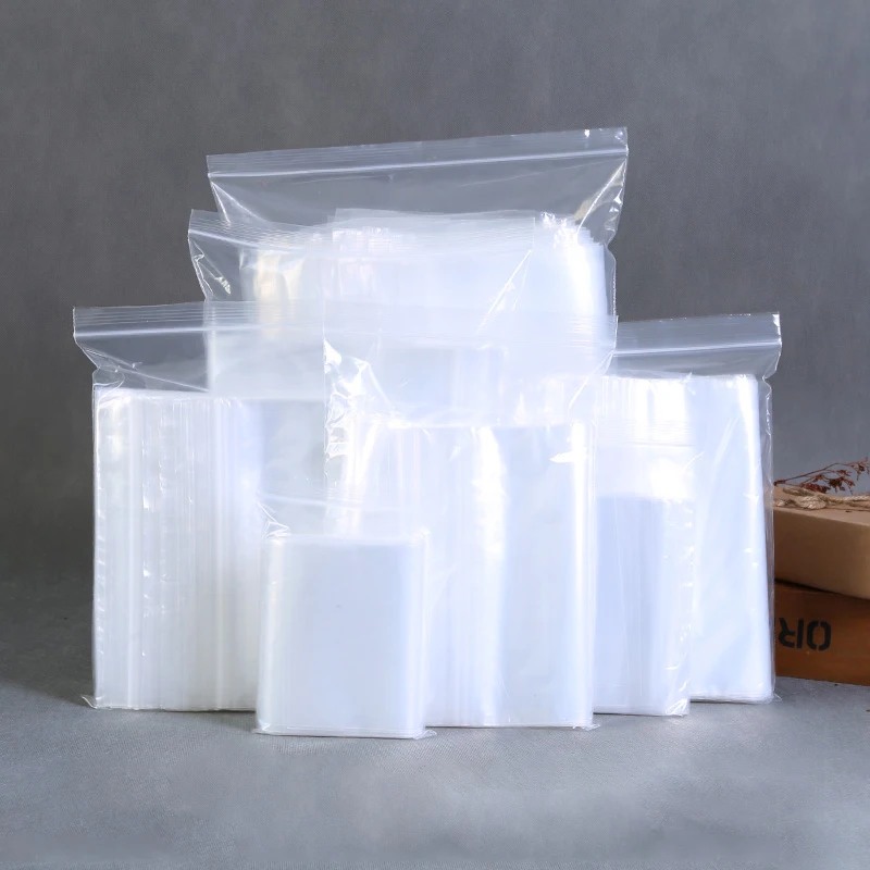 0 2 мм PE прозрачный самоблокирующийся замок на молнии пакеты под заказ