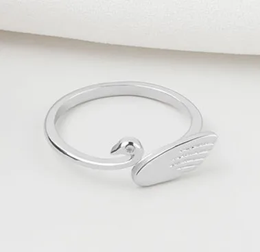 

European and American alloy swan pattern open animal ring jewelry women