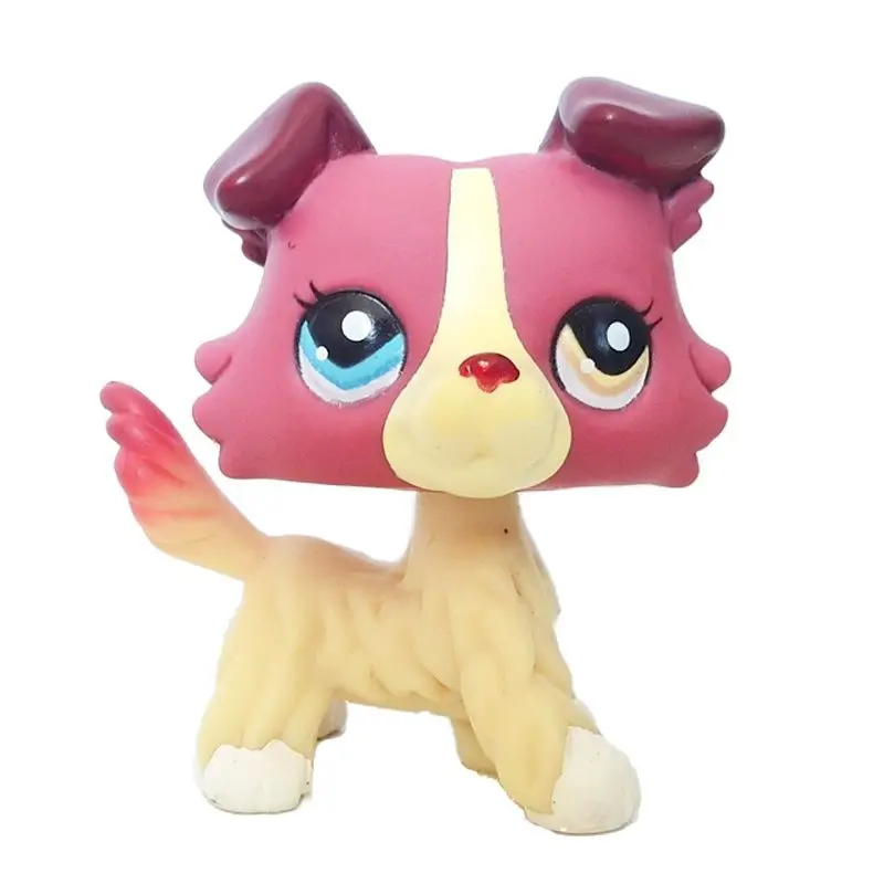 

Старый редкий магазин домашних животных милые игрушки Коллекция собак #1262 сливовый крем колли разные цвета глаз щенок настоящая Коллекцион...