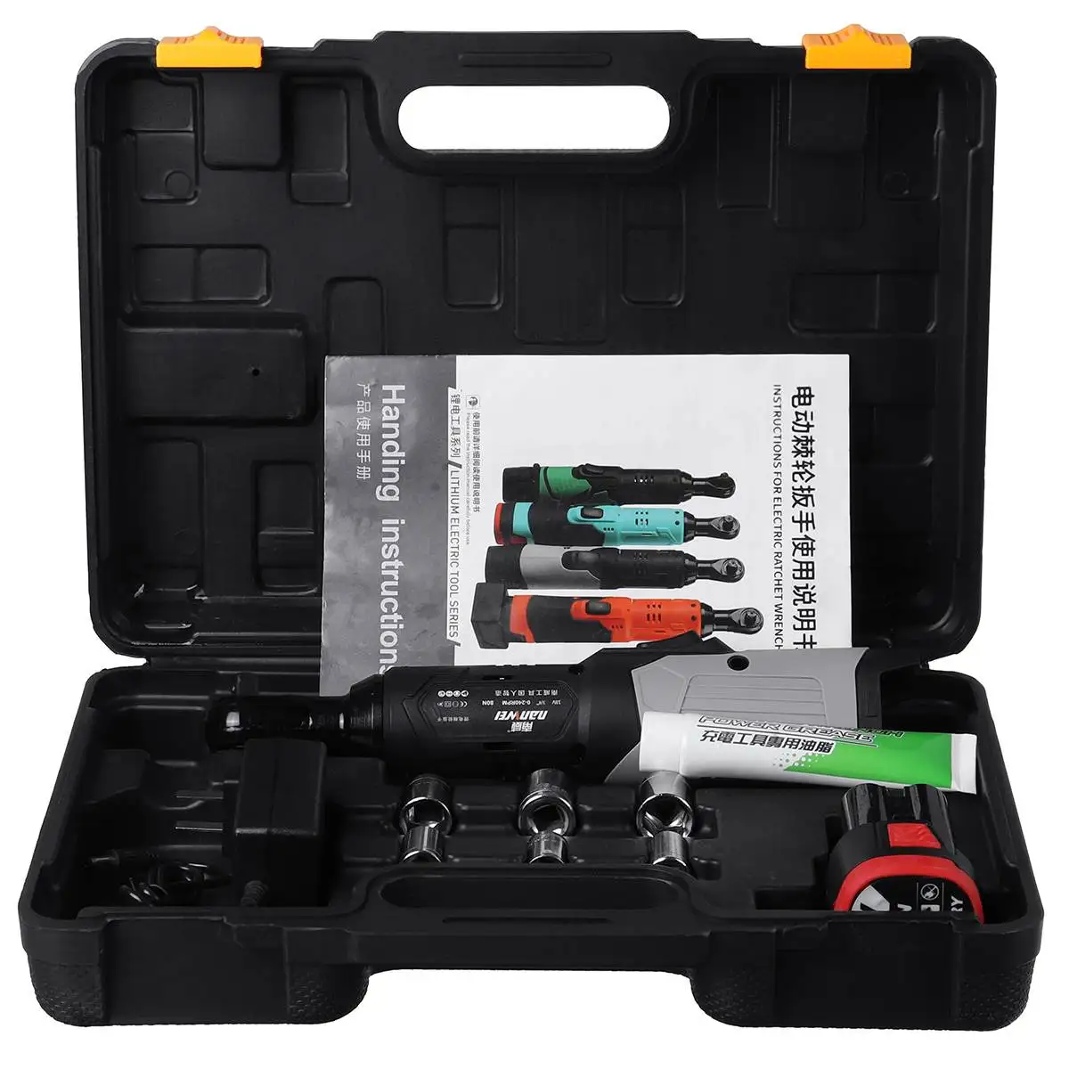 

16.8V Rechargeable Scaffolding Wrench Electric Cordless Ratchet Right Angle Wrench Ratchet impact Battery Charger Power Tool