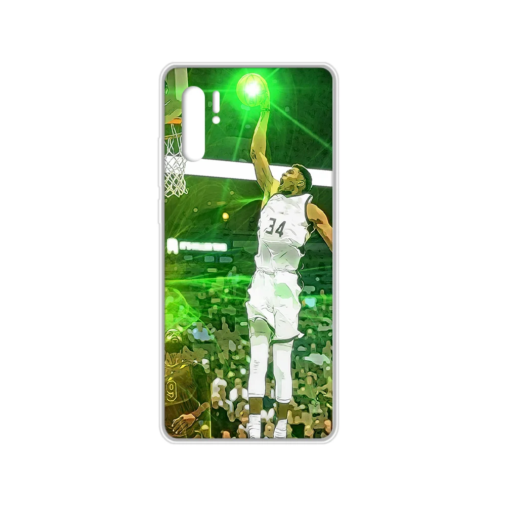 Баскетбол Antetokounmpo чехол для телефона HUAWEI p 8 9 10 20 30 40 P pro Smart 2017 2019 Z lite прозрачный Etui