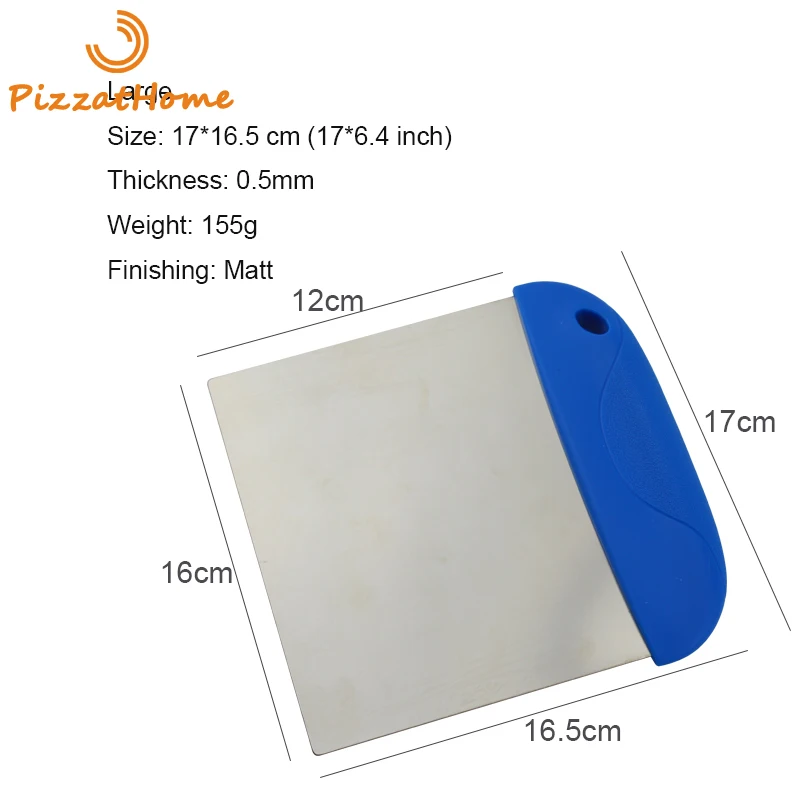 Нож для пиццы PizzAtHome из нержавеющей стали приготовления еды скребок с резиновой