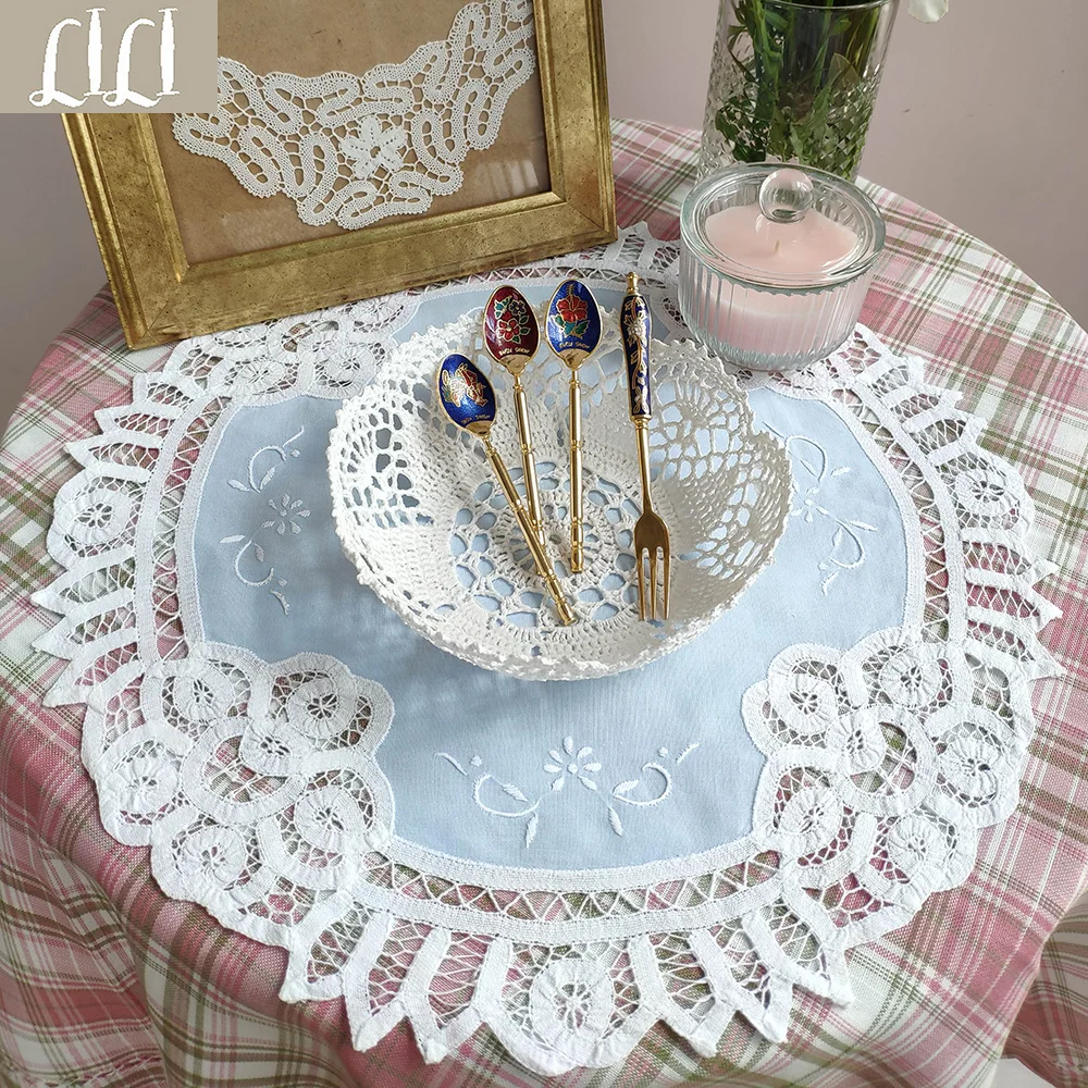 100% хлопок ручная вышивка работа Batten Lace Doily | Дом и сад