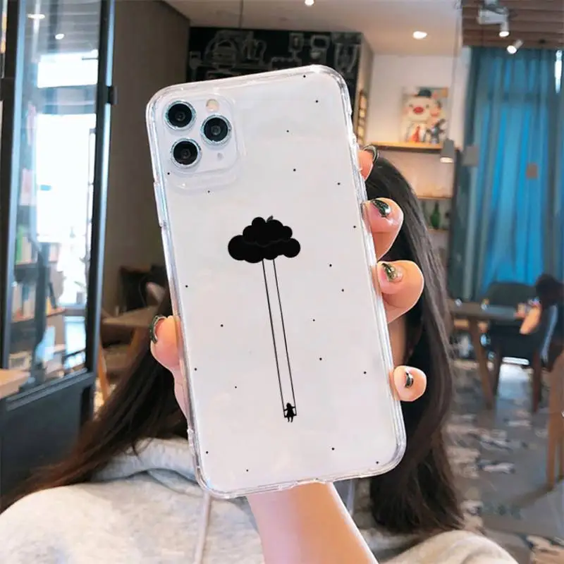 

Starry sky galaxy universe Phone Case Transparent soft For iphone 5 5s 5c se 6 6s 7 8 11 12 plus mini x xs xr pro max