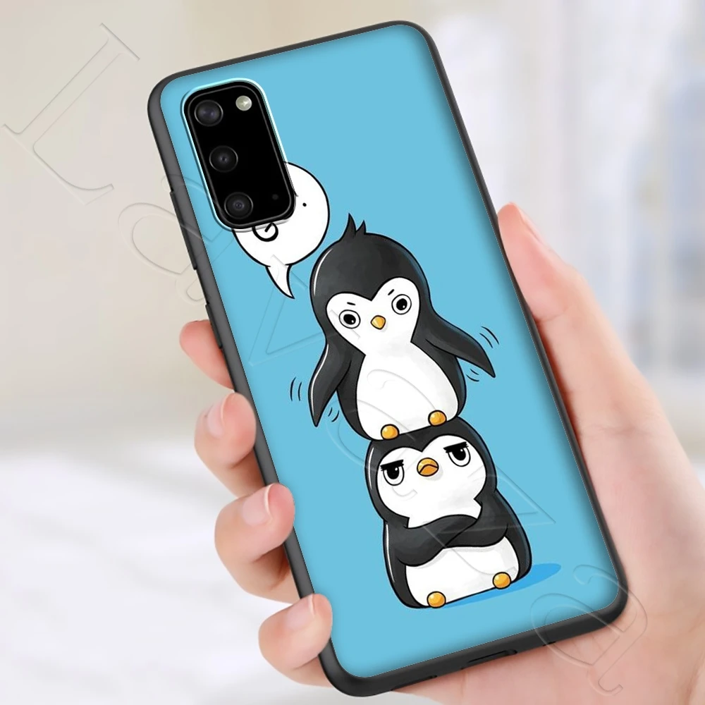 Чехол Пингвин для Samsung Note 10 S6 S7 S8 S9 S10 S10e S20 ultra A71 A51 A81 A91 M10 M20 M30 Lite Edge Plus | Мобильные