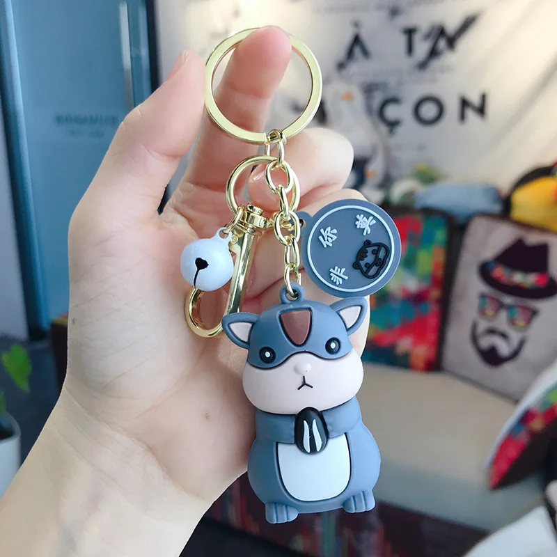 2019 new creative personality Ejiao chipmunk keychain cute cartoon girl wind car key chain bag pendant gift | Украшения и