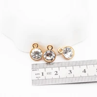 20pcslot 912mm gold color back rhinestone charms diy jewelry findings accessories high quality