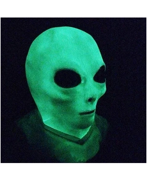 Чужой маскарадные латексные маски светится в темноте UFO Alien космического