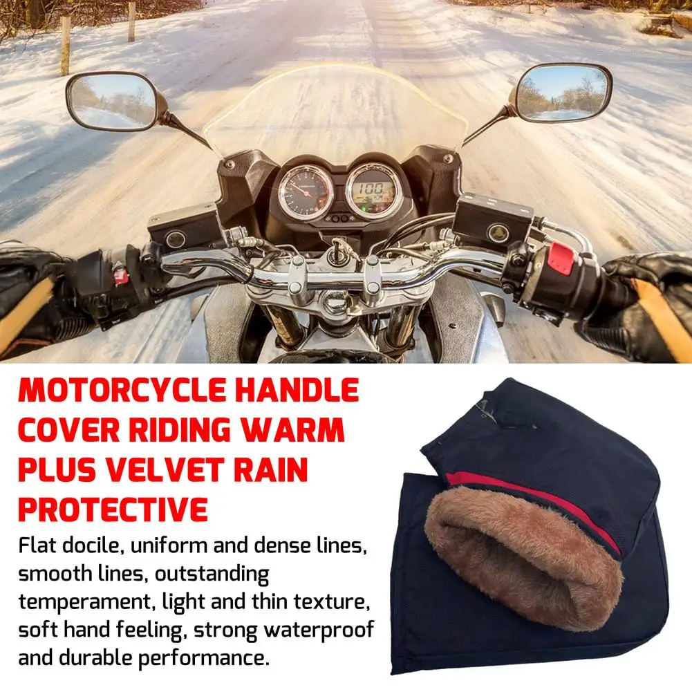 Widened Sleeve Mouth Design Motorcycle Handle Cover Oxford Waterproof Electric Car Gloves Handlebar Cover Riding Equipment