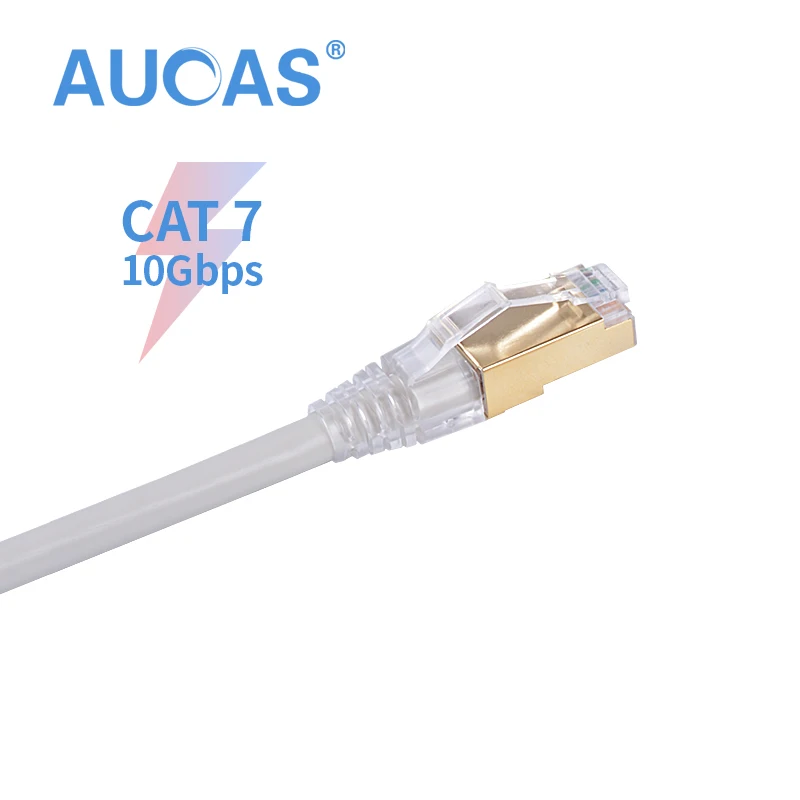 Aucas Высококачественная витая пара из чистой меди сетевой кабель SFTP CAT7 двойной