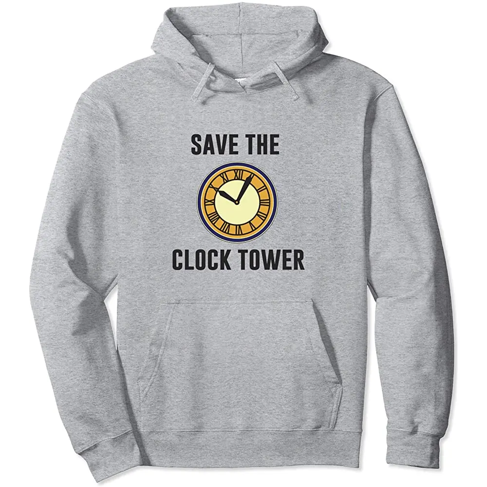 

Back To The Future Save The Clock Tower Text Pullover Hoodie