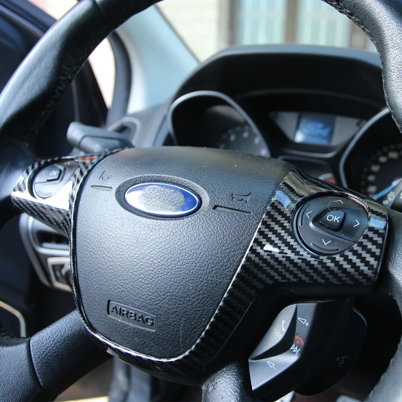 Накладка на рулевое колесо автомобиля наклейка декоративный чехол для Ford Focus 3 MK3