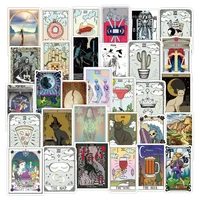 50pcs tarot card fortune telling doodle sticker collection for luggage laptop skateboard pegatinas toy decals stickers