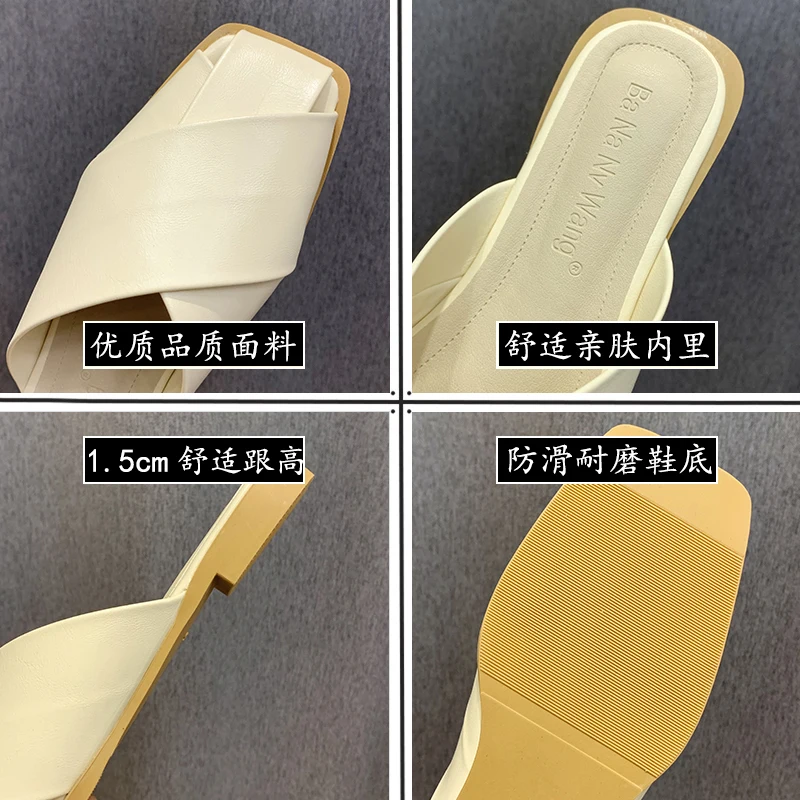 

Loafers House Slippers Platform Flat Shoes Female Luxury Slides Slipers Women Low Cover Toe Designer 2021 Soft Retro Rubber Basi