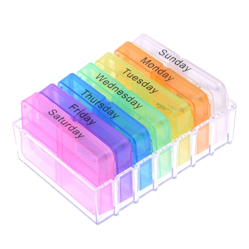 

7 Day Tablet Pill Boxes Storage Organizer Container Case