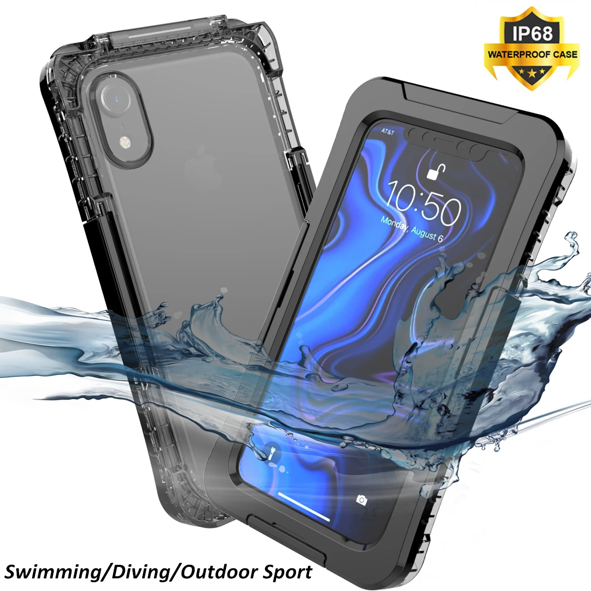 Для iPhone X/XS Max/XS IP68 водонепроницаемый противоударный жесткий чехол для телефона