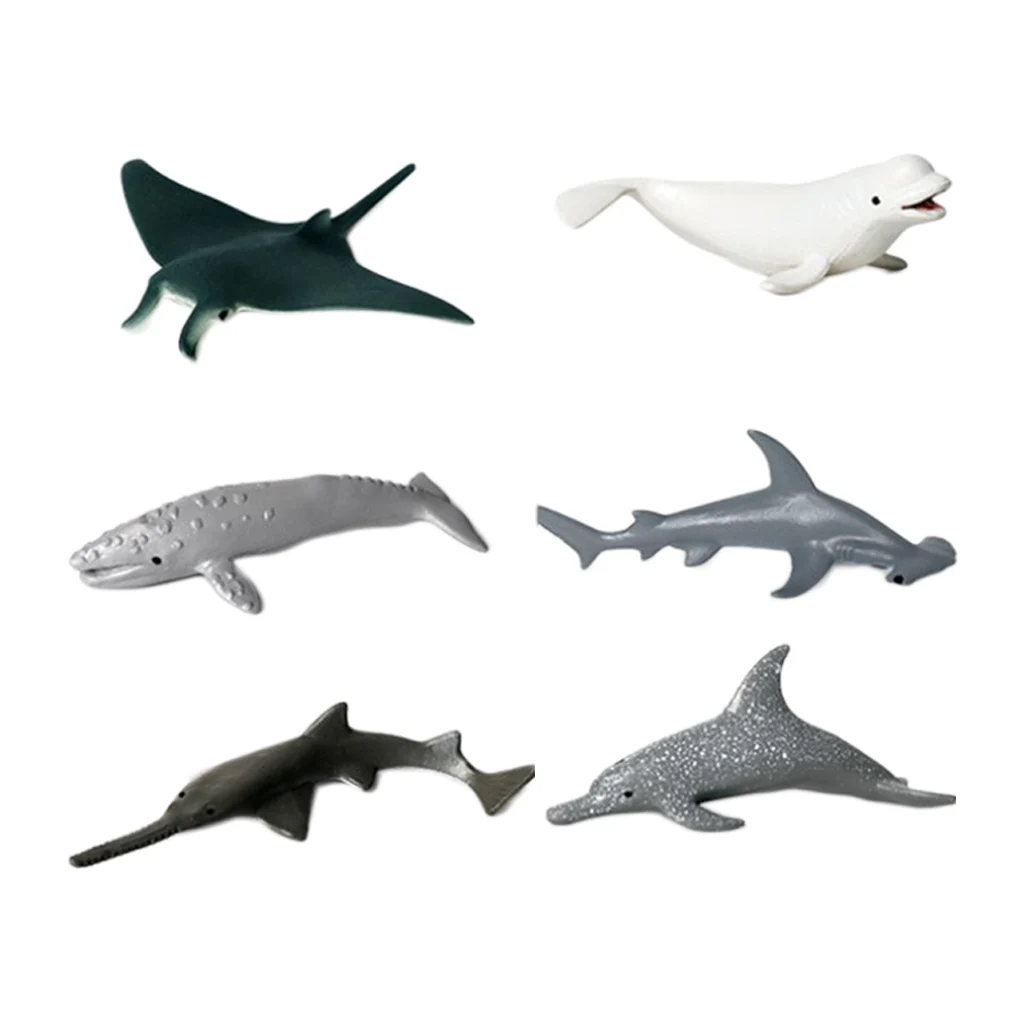 

6 Pieces Realistic Sea Life Animal Model Figurine Kids Educational Toys